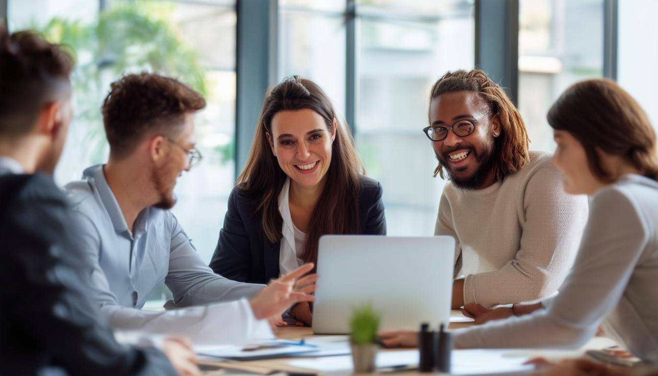 HUGE Media & Entertainment team collaborating on digital marketing strategy in South Florida